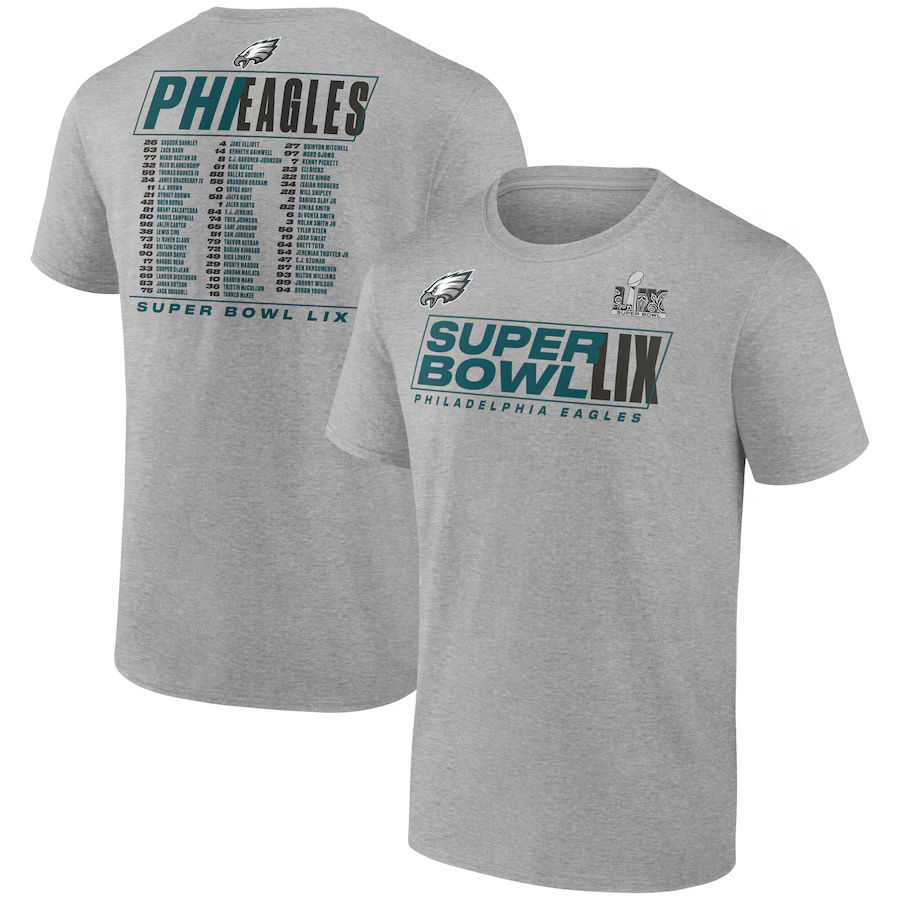 Men NFL Philadelphia Eagles grey 2025 T shirts style 4->kansas city chiefs->NFL Jersey